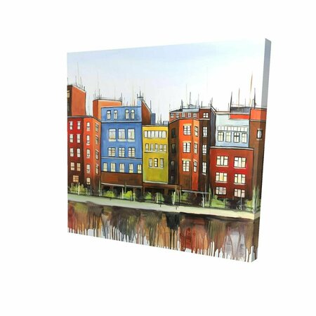 FONDO 12 x 12 in. Boston Colorful Buildings-Print on Canvas FO2788642